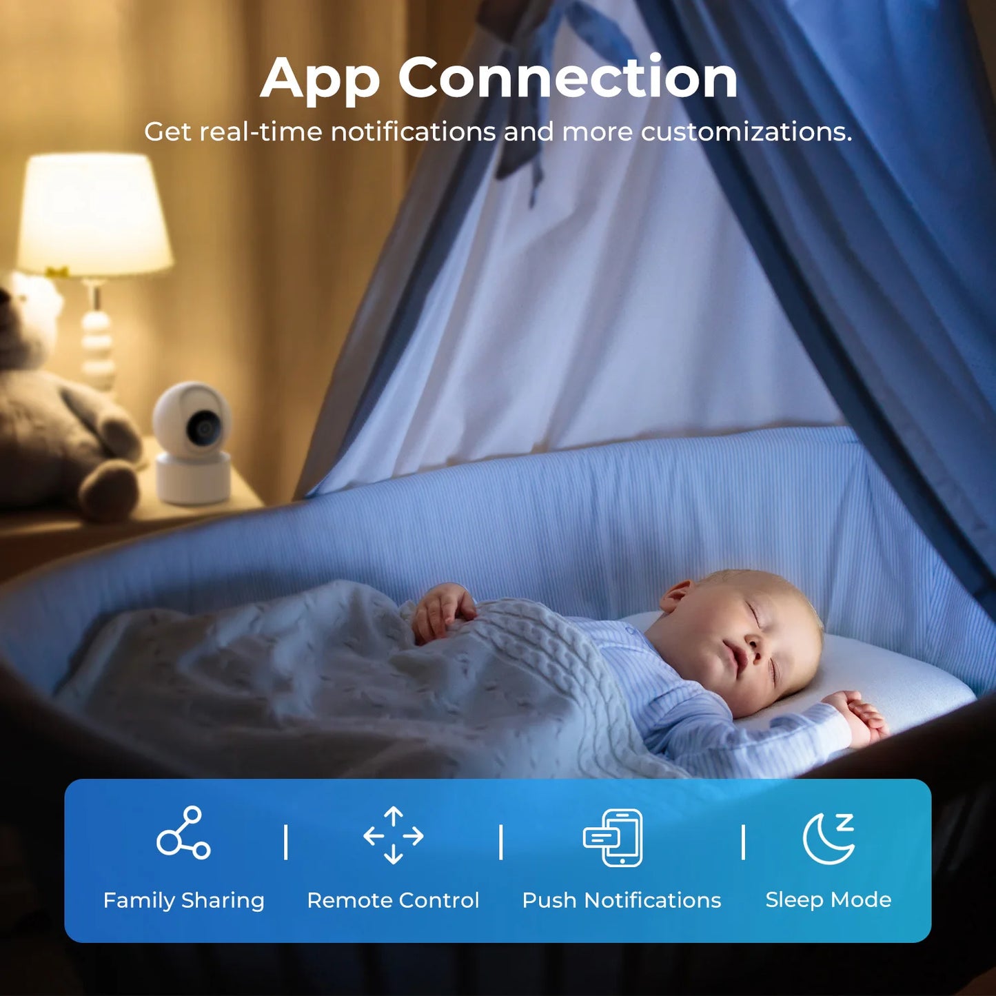 IMILAB Indoor WiFi 6 Baby Monitor With AI Night Vision
