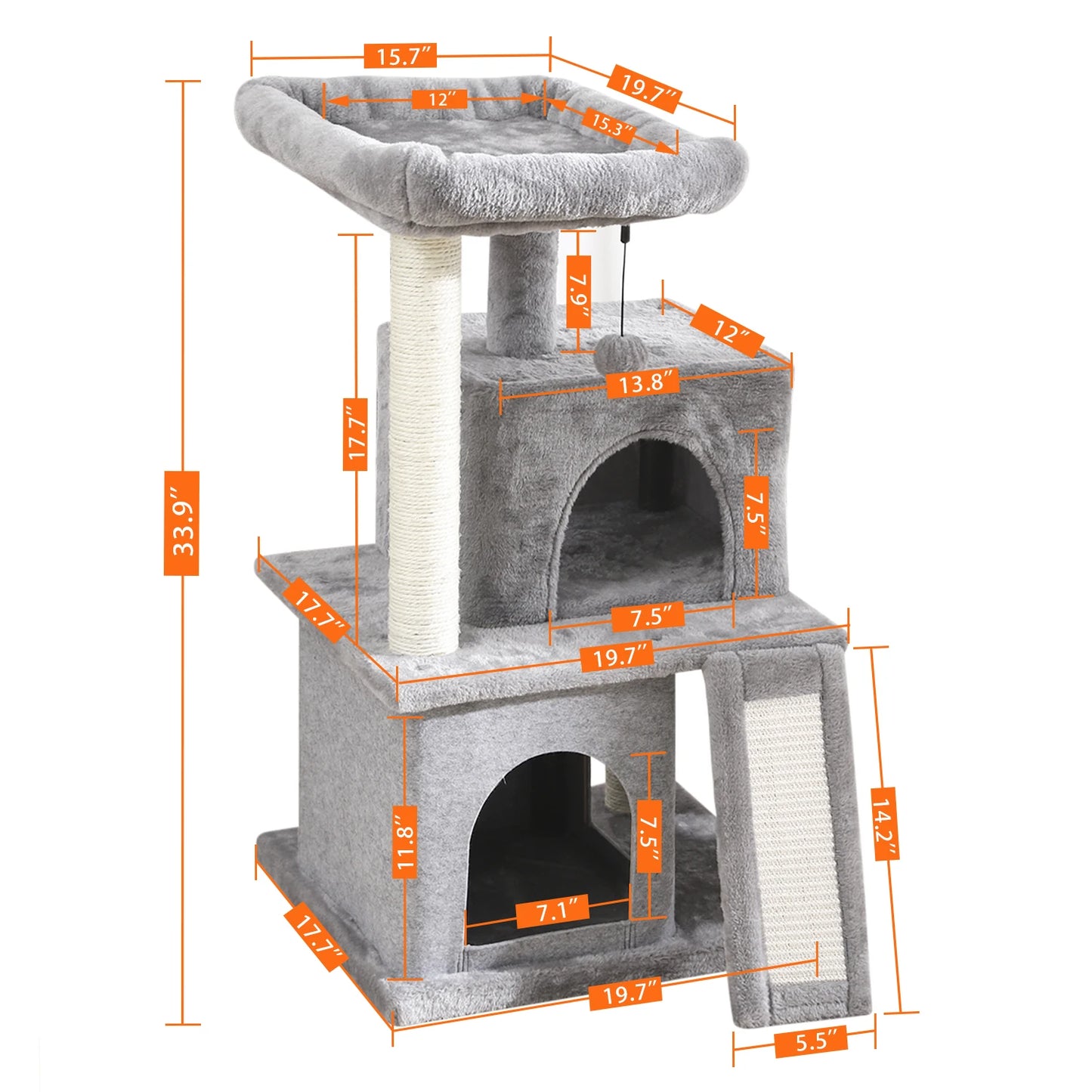 PAWZ Road Cat Tree Tower Multi Level Scratching Post Indoor