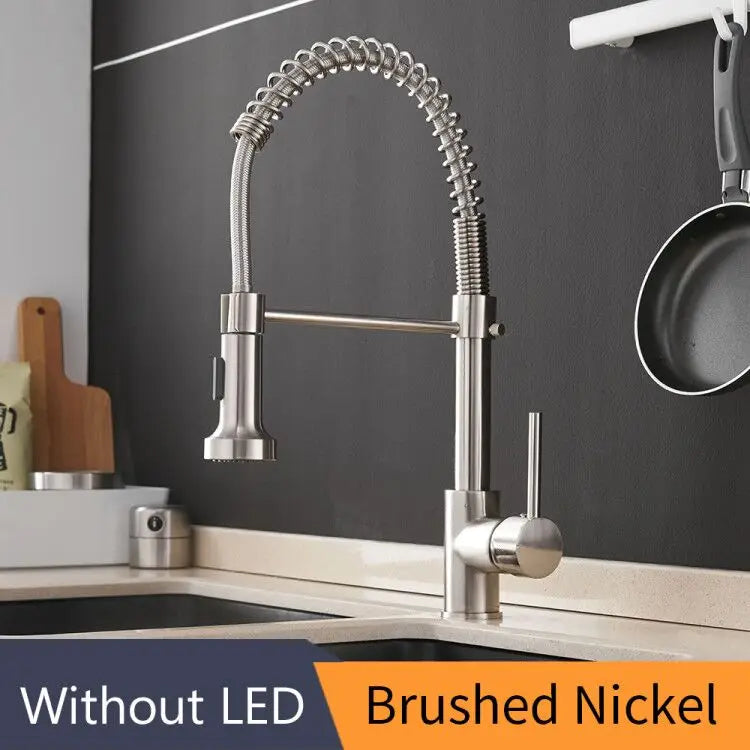 OWOFAN Single Lever Pull Down Kitchen Faucet Mixer Tap