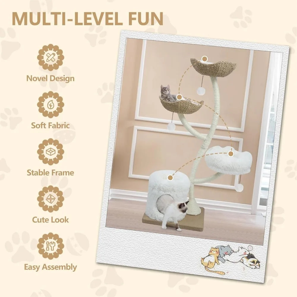 Cat Tree Tower for Indoor Cats by NoEnName