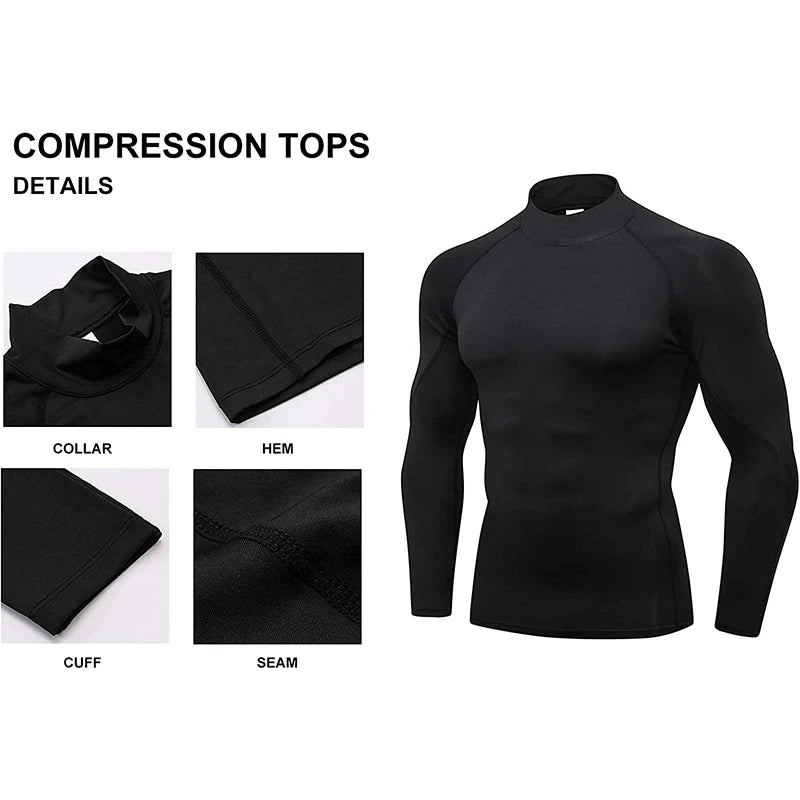 Vital Spark Quick Dry Men Long Sleeve Bodybuilding T Shirt