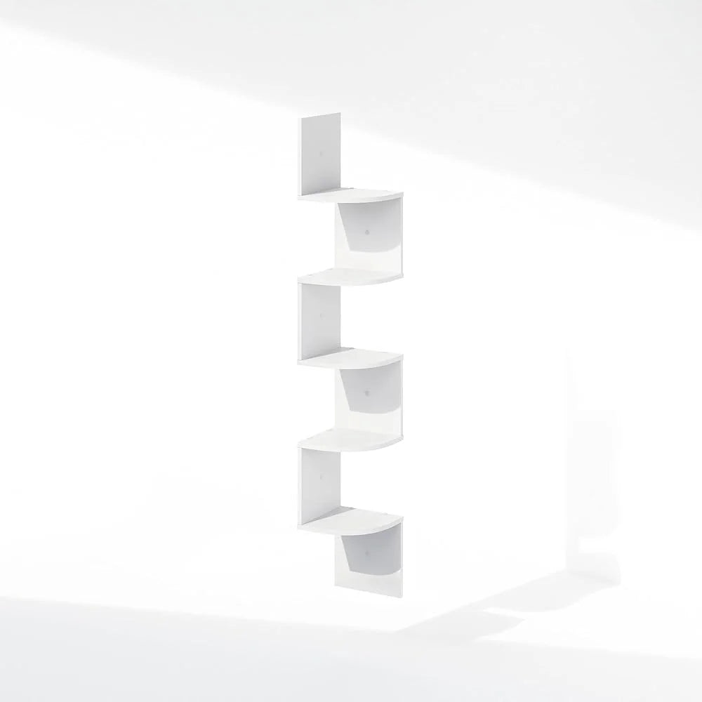 XMSJH Floating Corner Wall Mounted Composite Wood Shelves