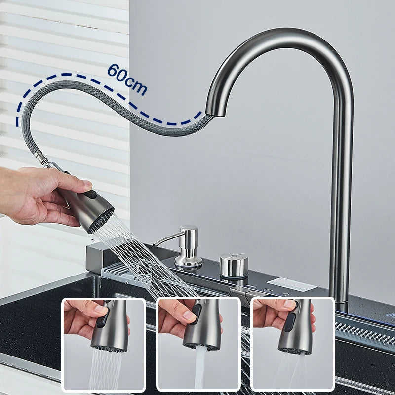Rozin Stainless Steel Single Bowl Kitchen Sink With Faucet