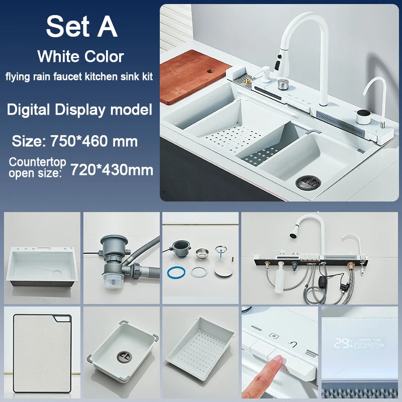 Rozin Stainless Steel Single Bowl Kitchen Sink With Faucet