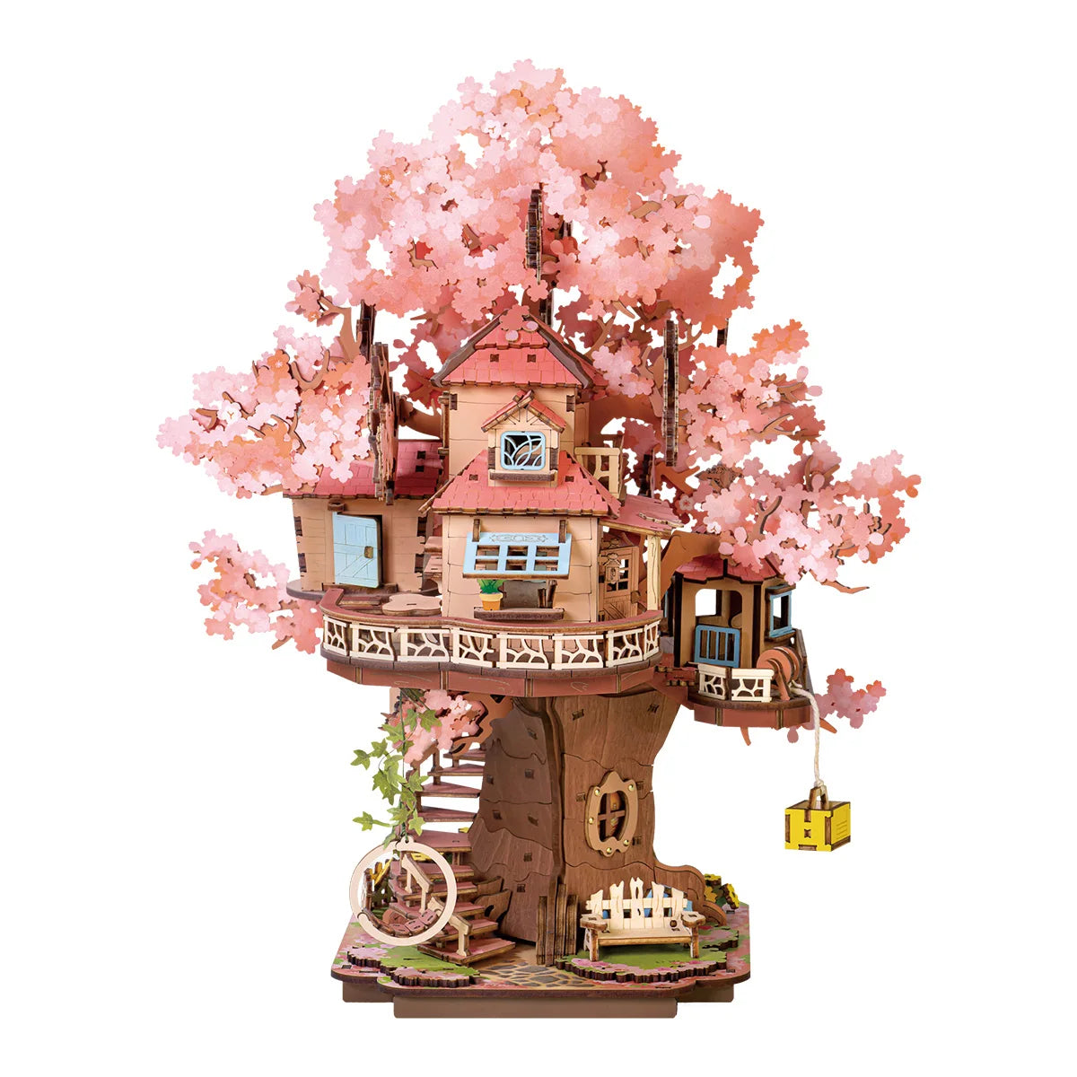 Robotime Sakura Tree House 3D Wooden Puzzle Kit For Adults