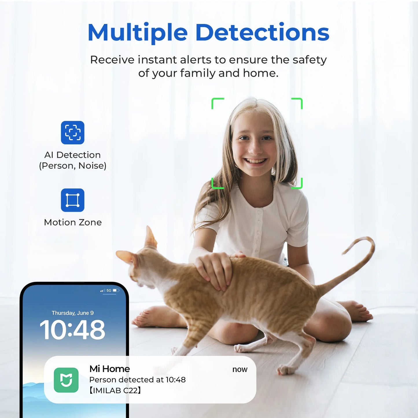 IMILAB Indoor WiFi 6 Baby Monitor With AI Night Vision