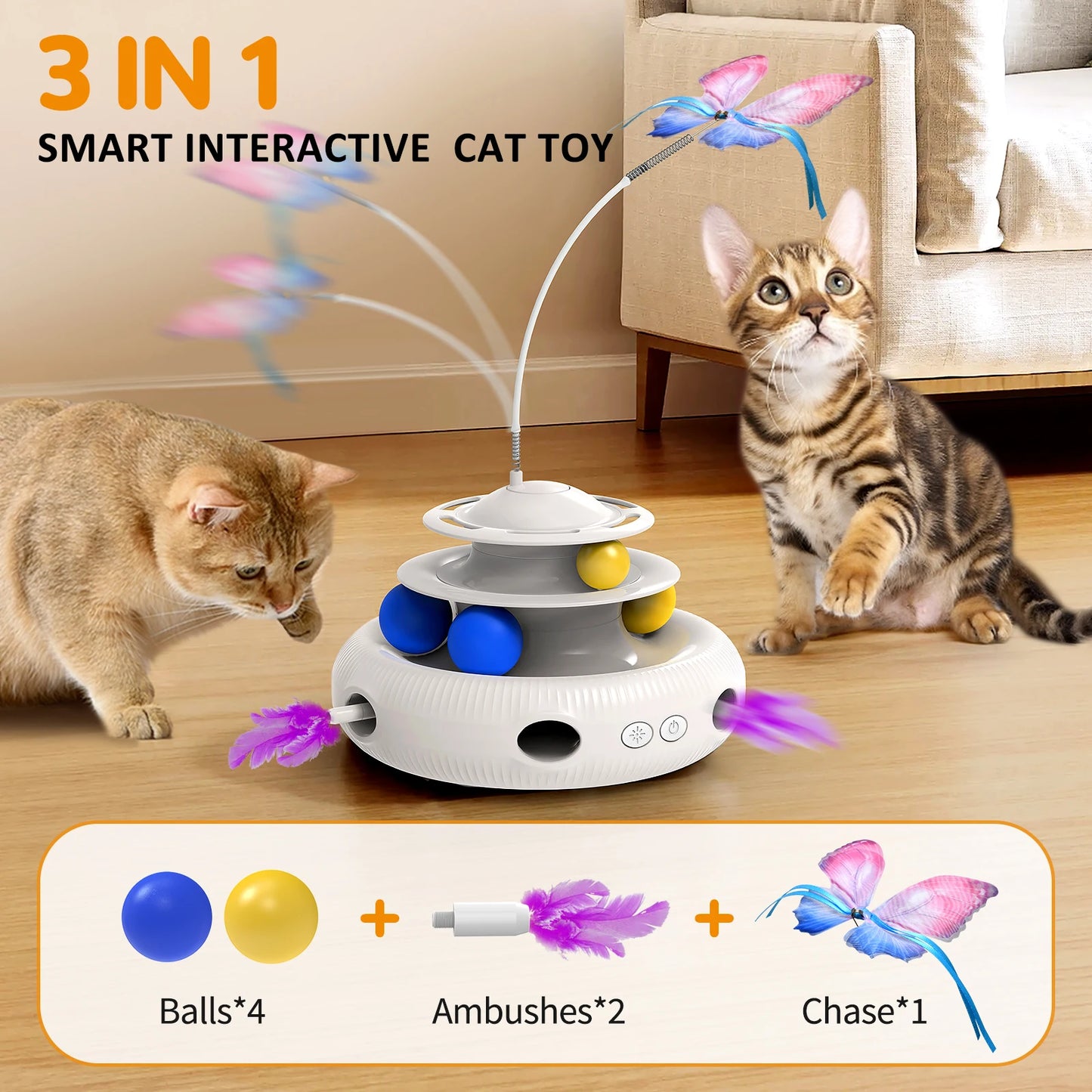 Chargeable Cat Laser Interactive USB Puzzle Toy For Cats
