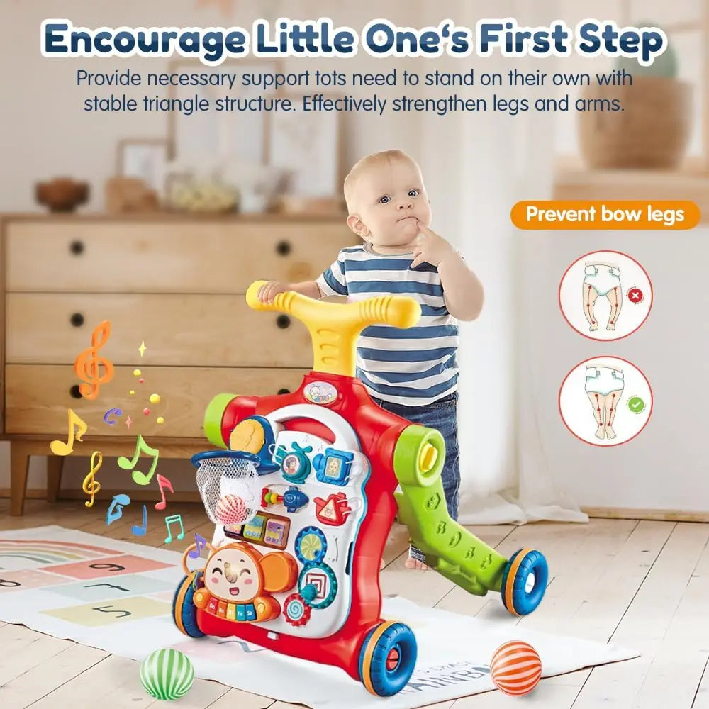 VATOS Baby Walker 5 in 1 Learning Scooter Table Toys