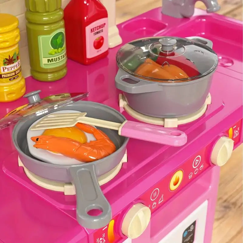 TEMI Play Kitchen Toy Set with Pretend Food
