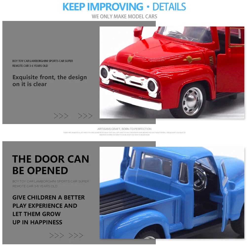 Topmaya Diecast Alloy Truck Toy Driveable Car For Kids