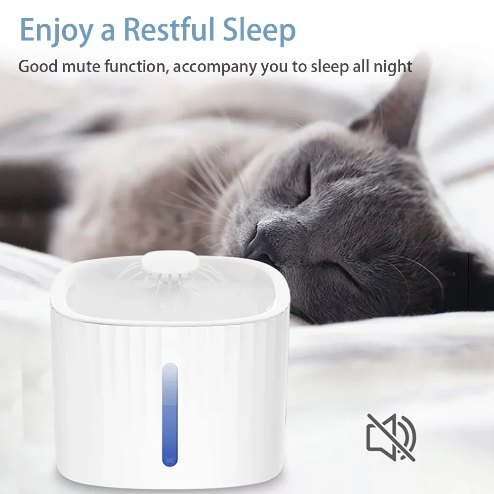Pet Fountain Automatic Shut Off With 6 Filters BPA Free