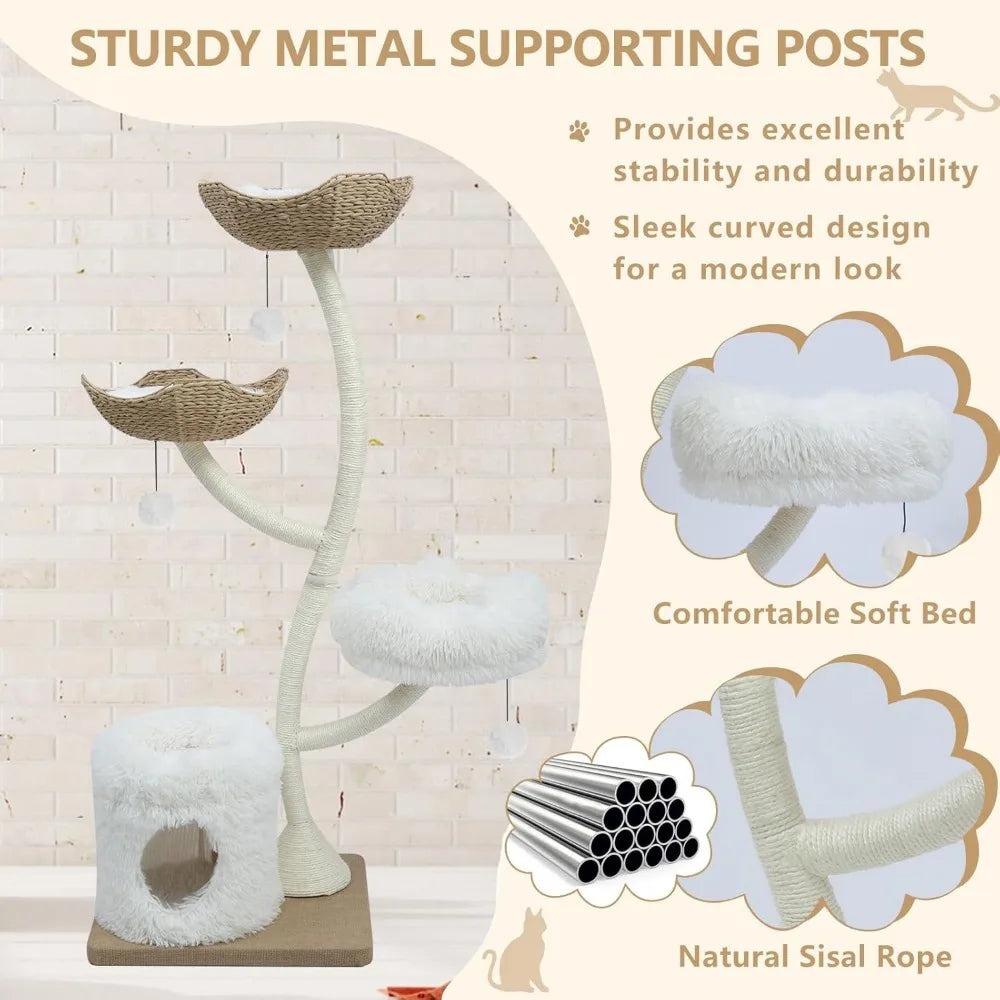 Cat Tree Tower for Indoor Cats by NoEnName