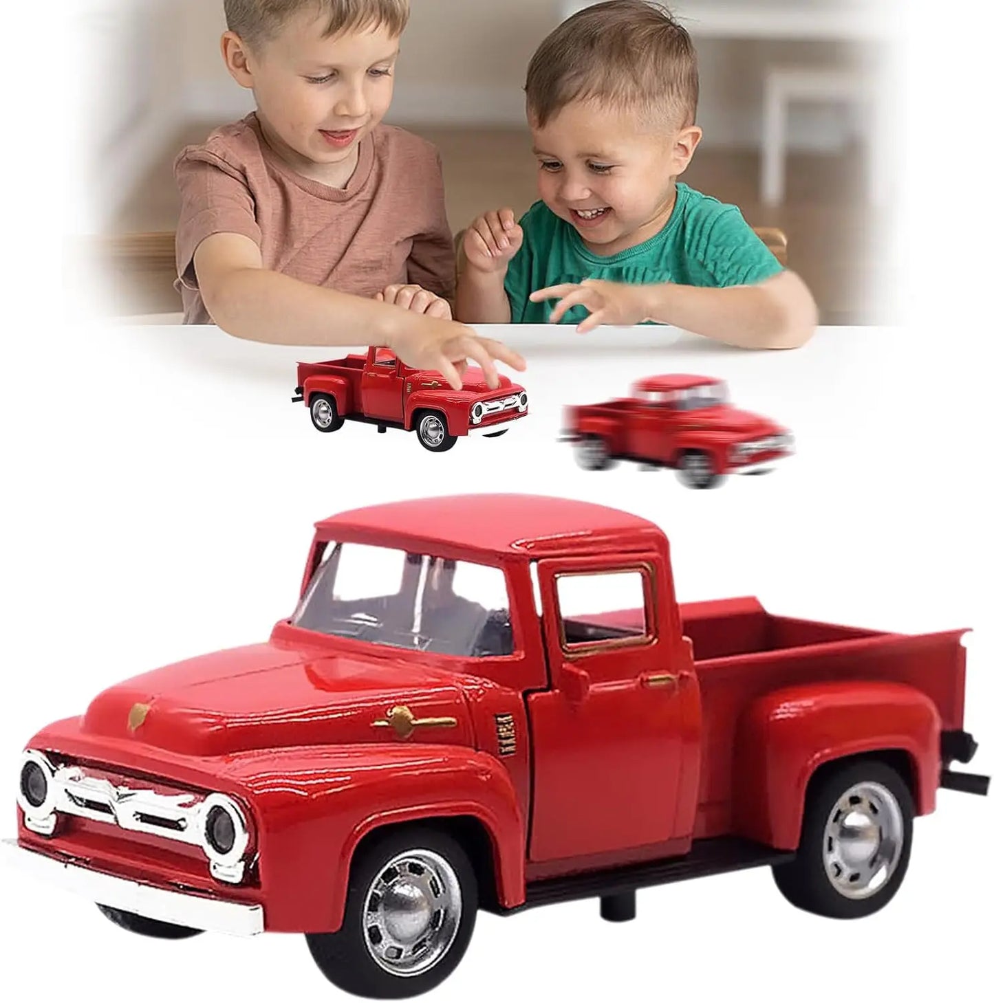 Topmaya Diecast Alloy Truck Toy Driveable Car For Kids