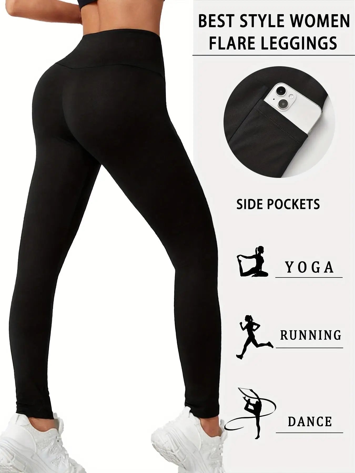 Fleece-Lined High-Waist Yoga Pants With Side Pockets For Women