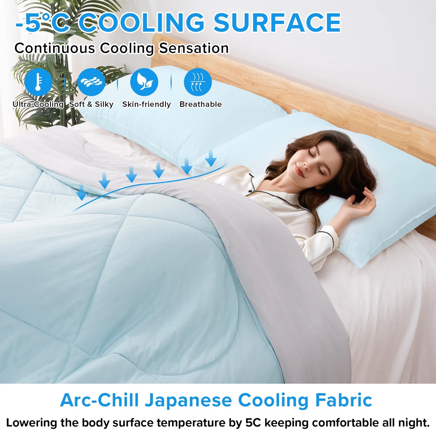 ShandongCraft Cooling Blanket Reversible Night Sweats