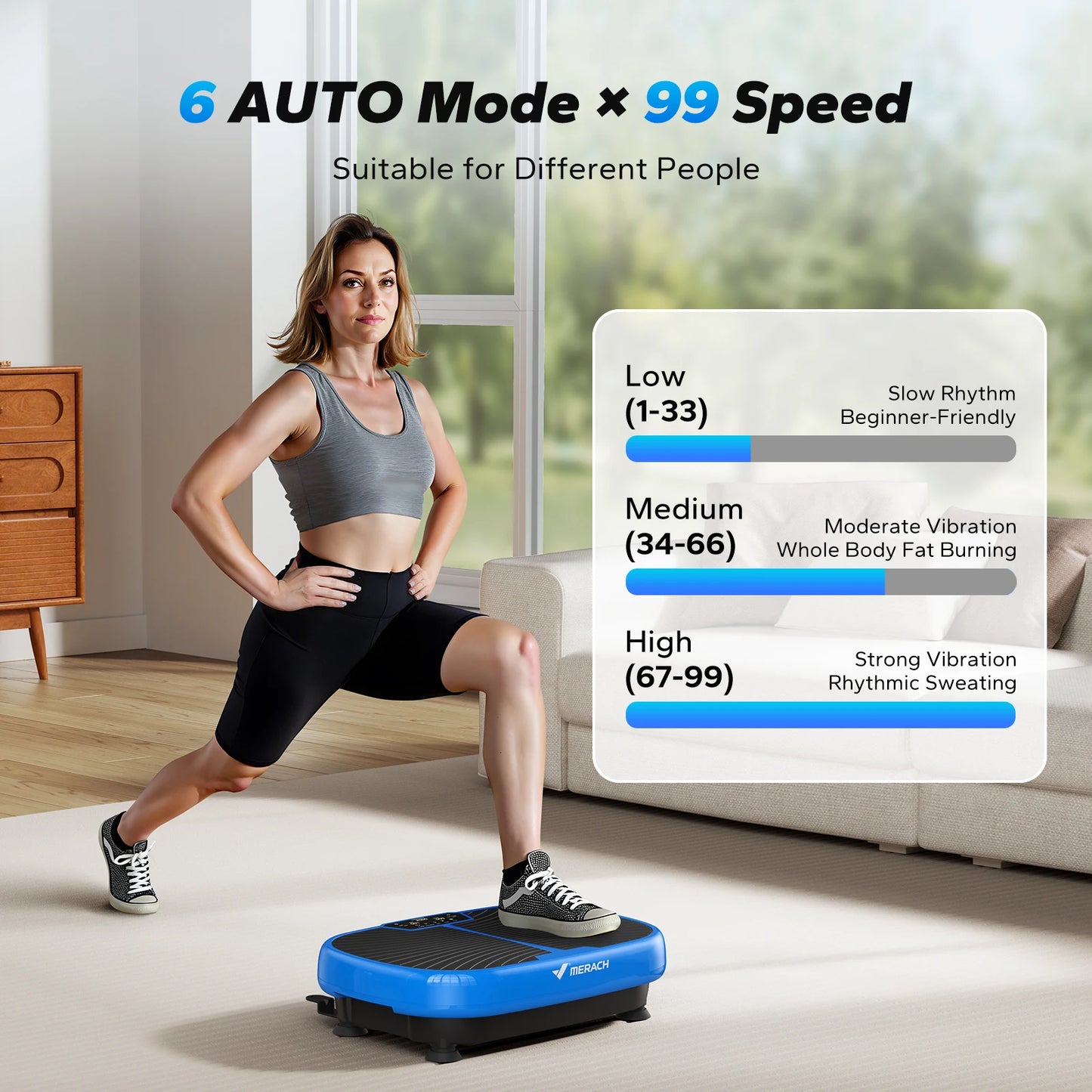 MERACH EMS Vibration Plate Exercise Machine for Weight Loss