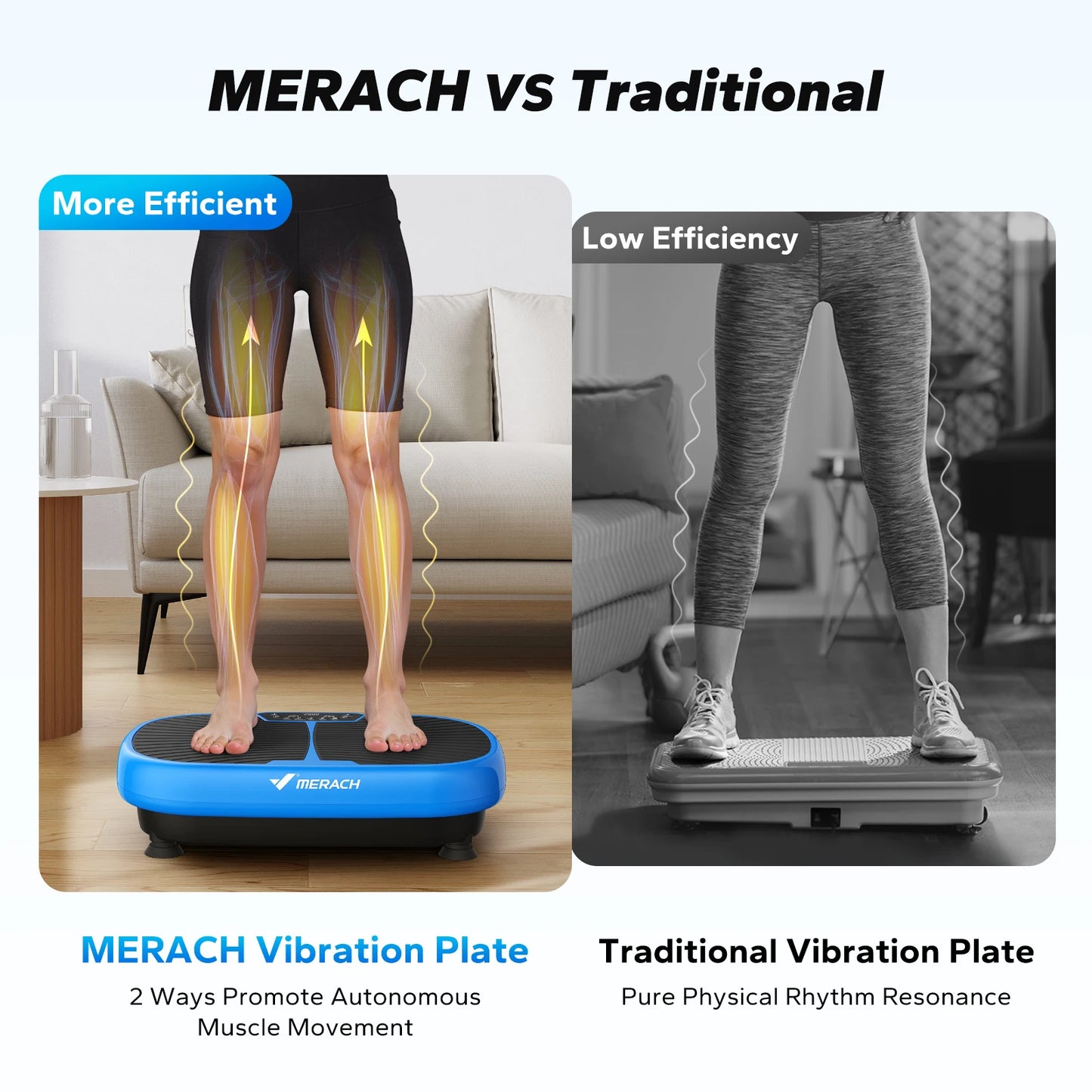 MERACH EMS Vibration Plate Exercise Machine for Weight Loss