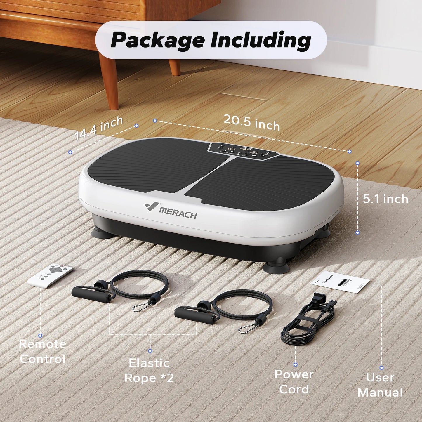 MERACH EMS Vibration Plate Exercise Machine for Weight Loss