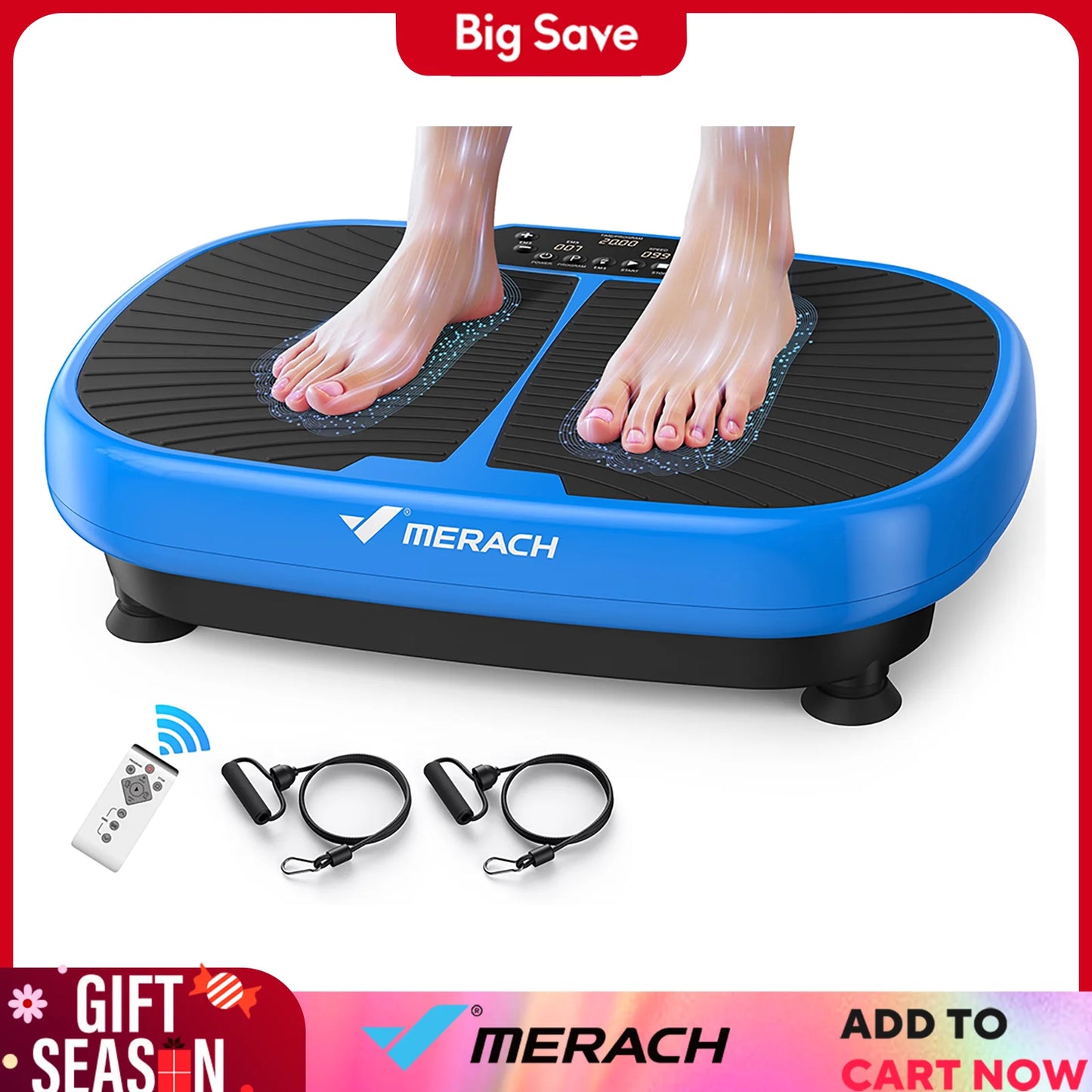 MERACH EMS Vibration Plate Exercise Machine for Weight Loss
