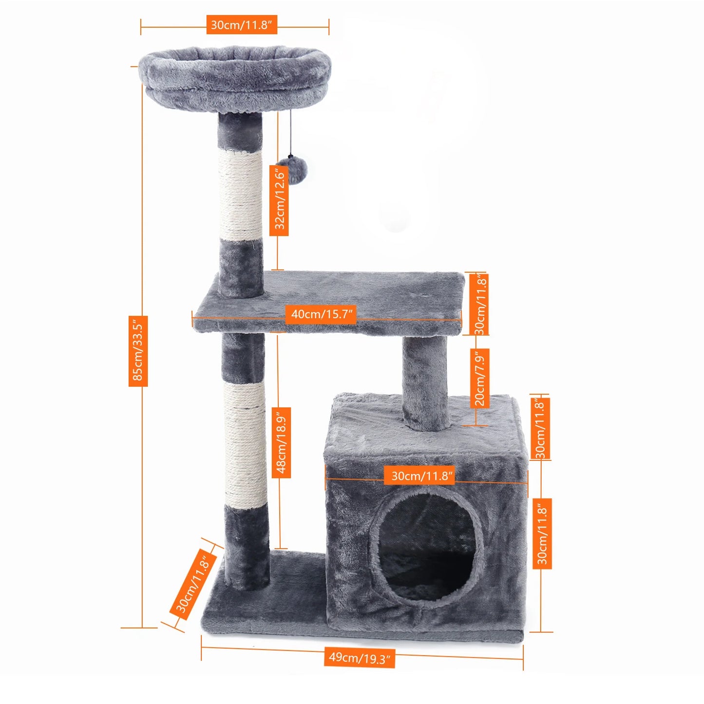 PAWZ Road Cat Tree Tower Multi Level Scratching Post Indoor