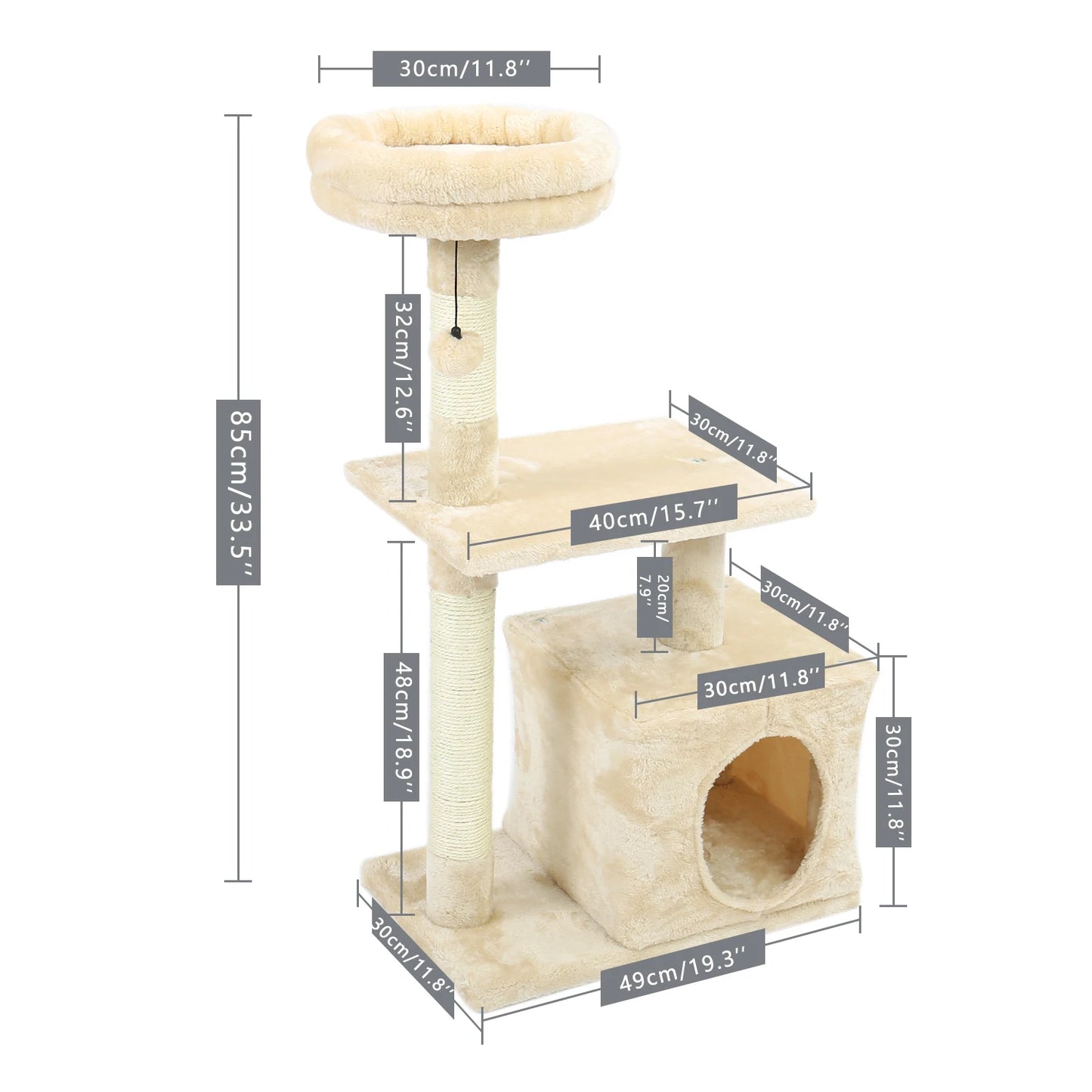 PAWZ Road Cat Tree Tower Multi Level Scratching Post Indoor