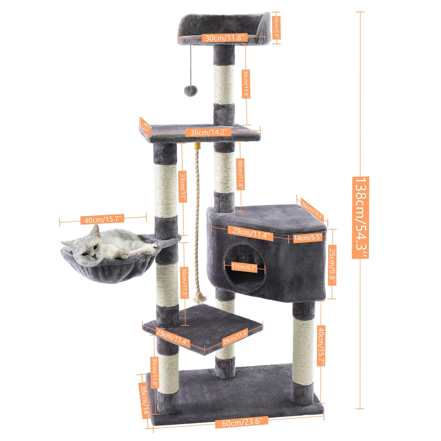 PAWZ Road Cat Tree Tower Multi Level Scratching Post Indoor