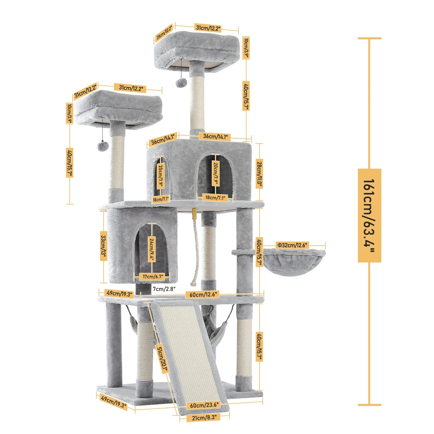 PAWZ Road Cat Tree Tower Multi Level Scratching Post Indoor