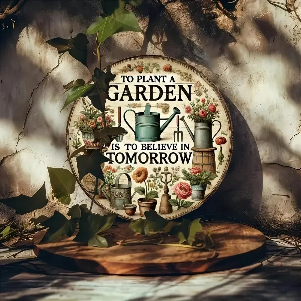 HELLOYOUNG Believe In Tomorrow Garden Art Plaque Gardeners