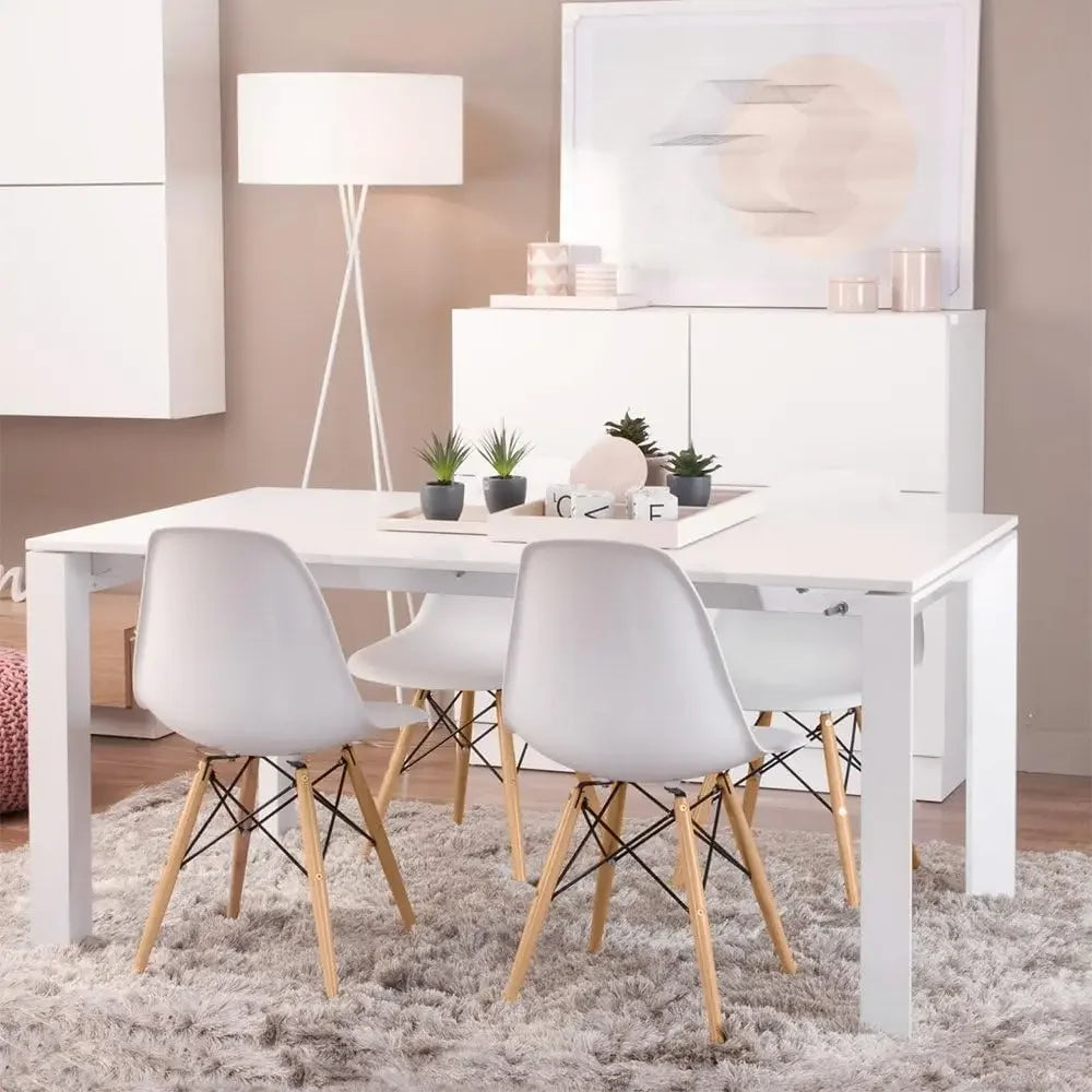 XMSJ Modern Dining Chair DSW Shell Plastic 4 Mid Century