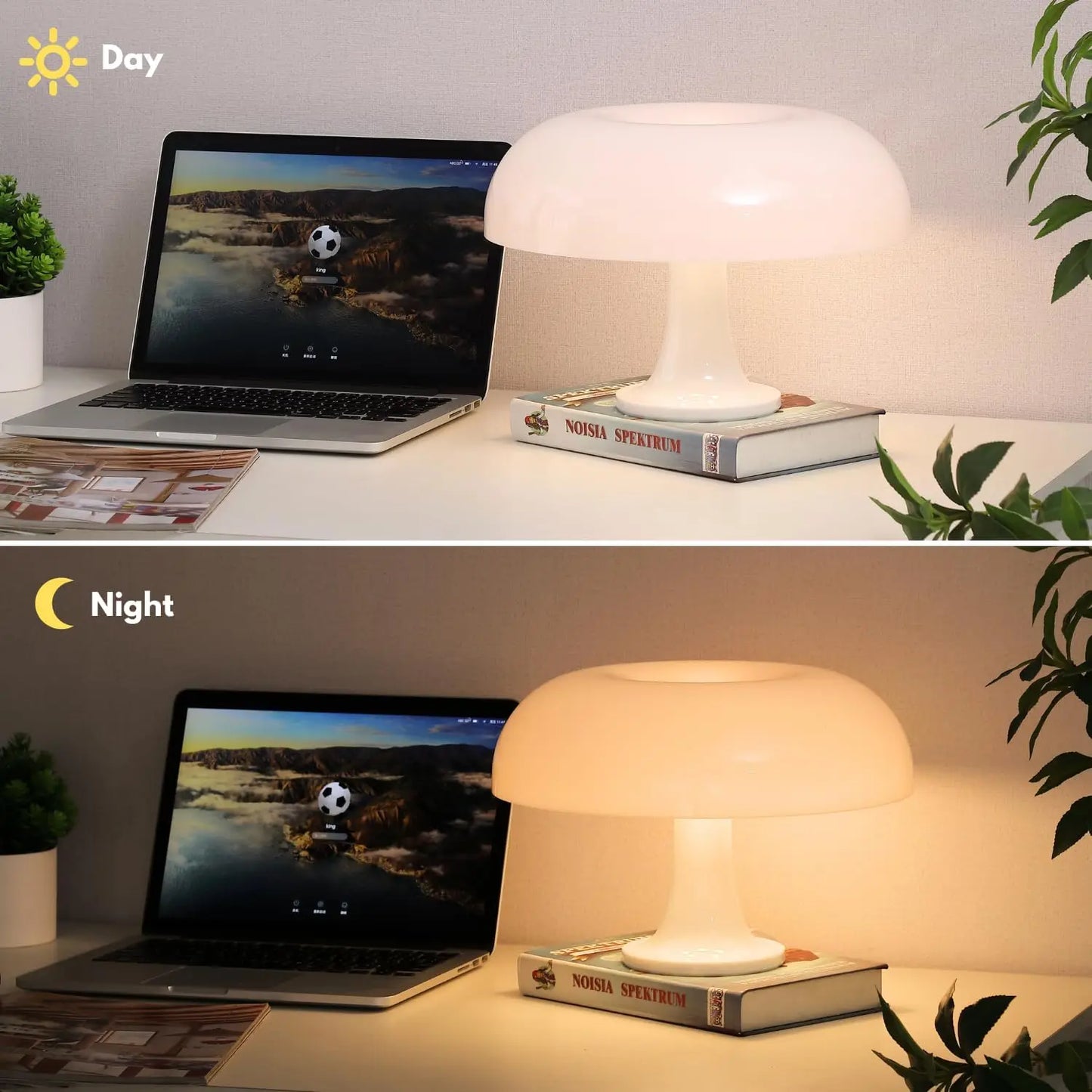 Mushroom Lamp Modern Room Lighting For Bedroom Decor