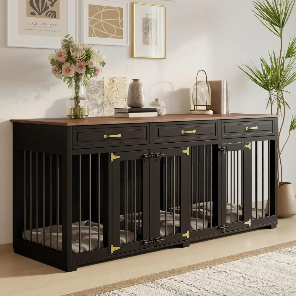 Hign-concerned Dog Crate Furniture Indoor Wooden Kennel
