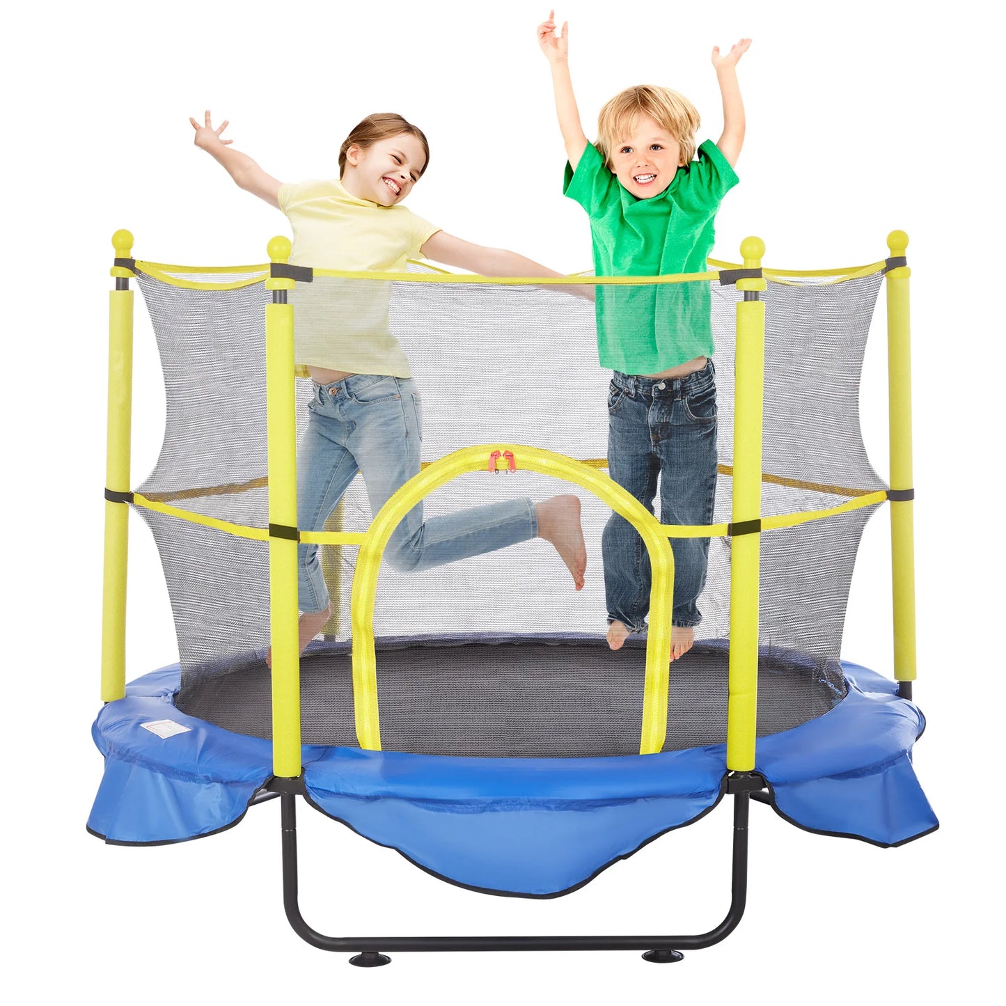 VEVOR 60 Inch Trampoline with Safety Enclosure and Hoop