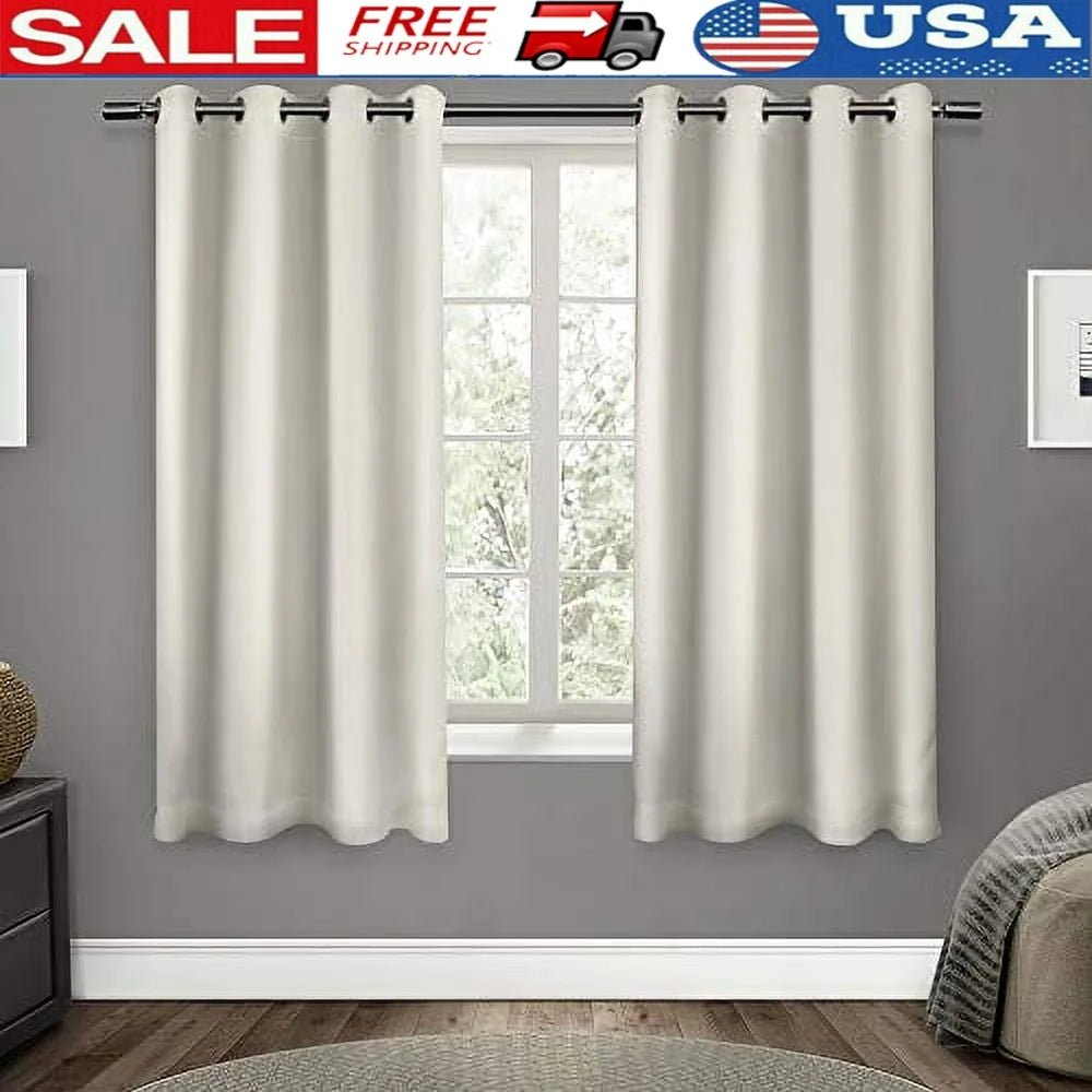 DUTRIEUX Room Darkening Blackout Curtain Grommet Panels