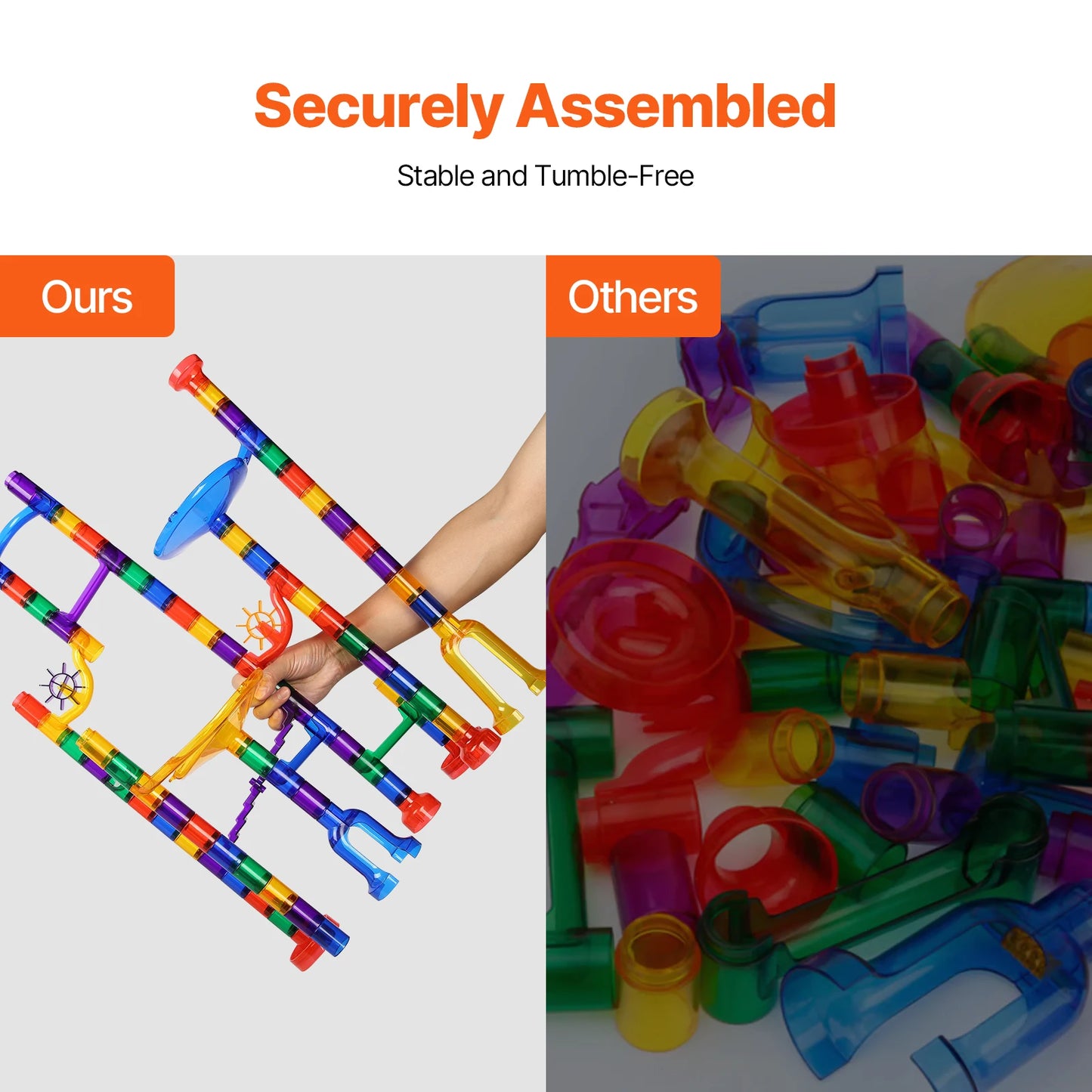 SucceBuy Marble Run Set With Glow In The Dark Marbles