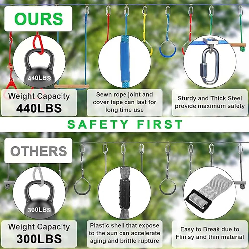 Warrior Obstacle Course For Kids And Adults 65FT