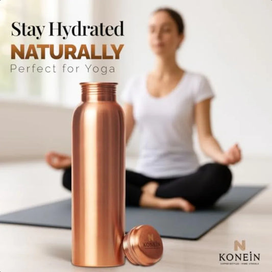 Copper Water Bottle Plain Classic Finish For Drinking Water
