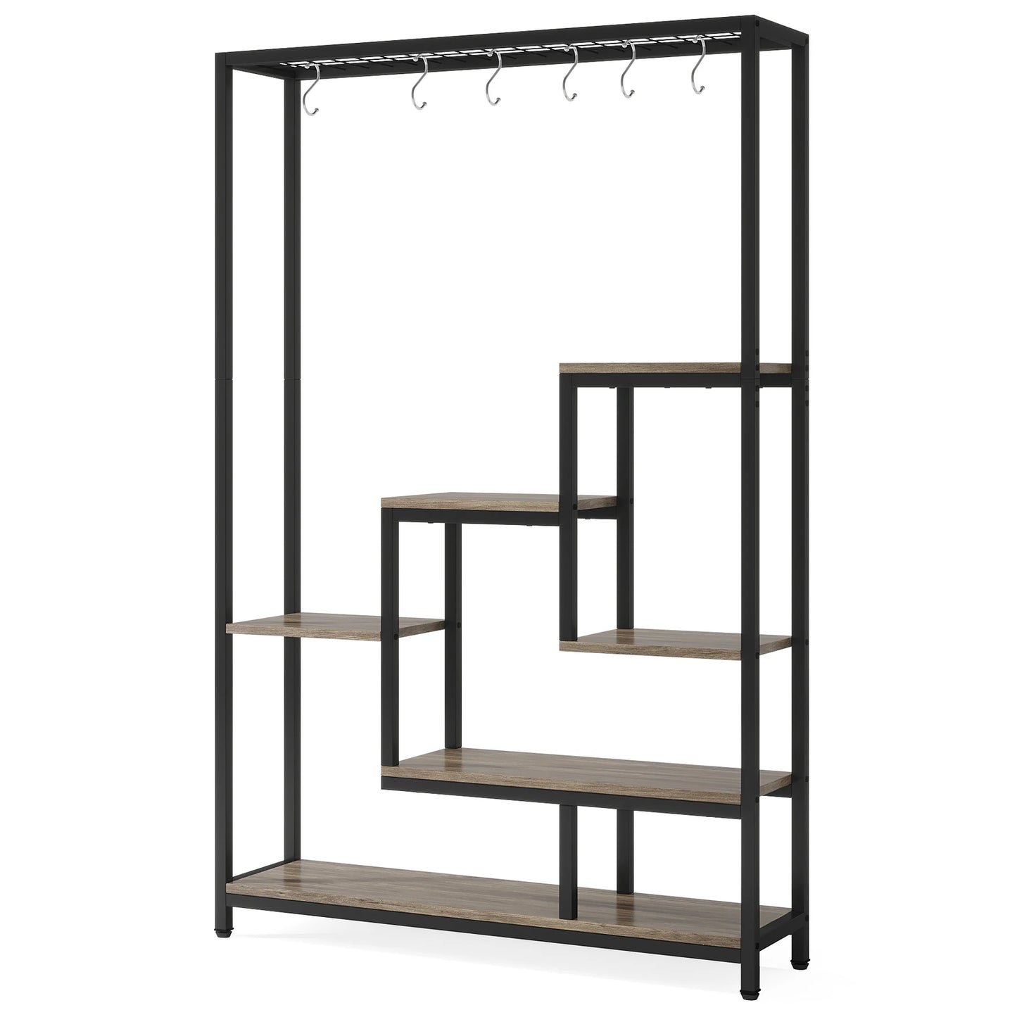 Tribesigns 5-Tier Indoor Plant Stand With Hooks