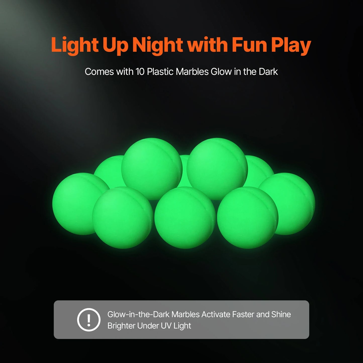 SucceBuy Marble Run Set Glow In The Dark Glass Marbles
