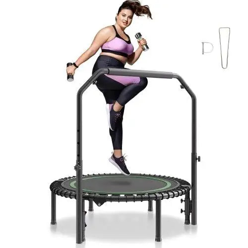 Foldable Mini Trampoline For Adults With Handle Rebounder