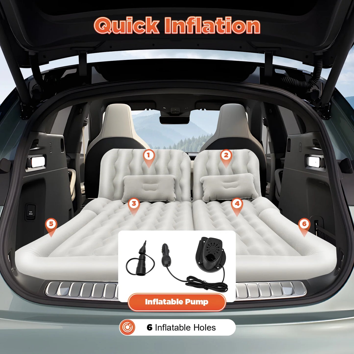 SUV Air Mattress With Pump For Trunk And Back Seat