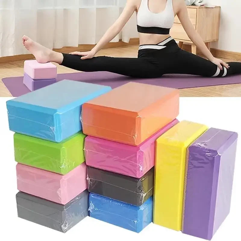 EVA Foam Yoga Blocks 2 Pack for Stretching and Training