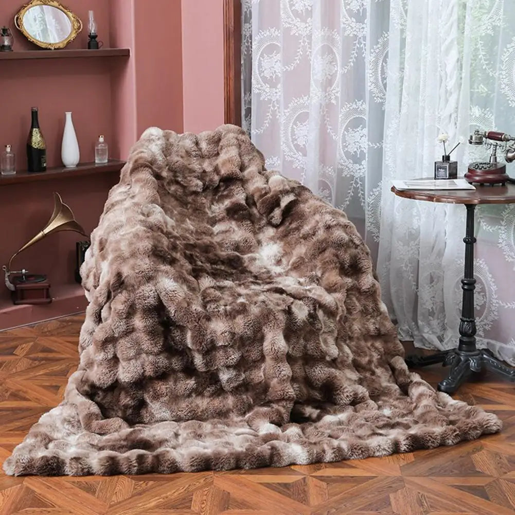 Craft of Weaving Lightweight Bubble Plush Blanket Travel
