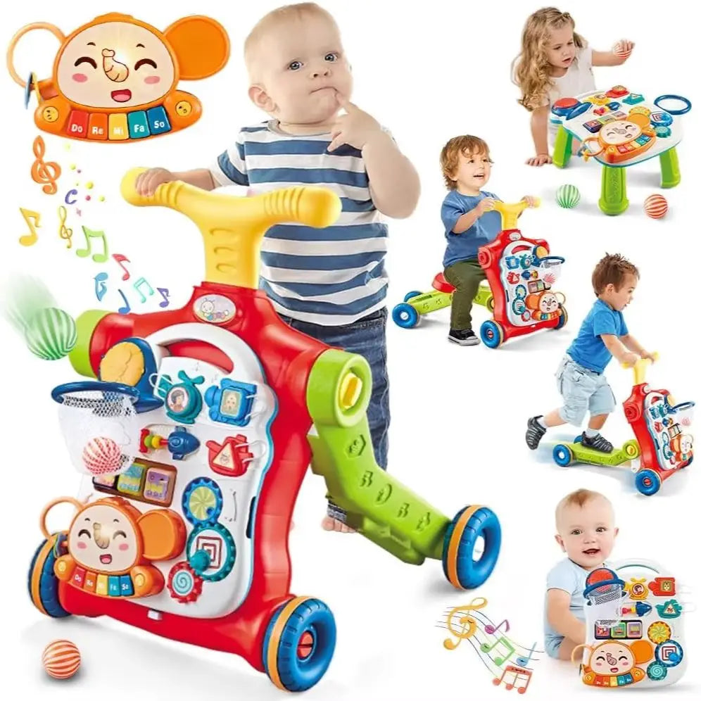 VATOS Baby Walker 5 in 1 Learning Scooter Table Toys