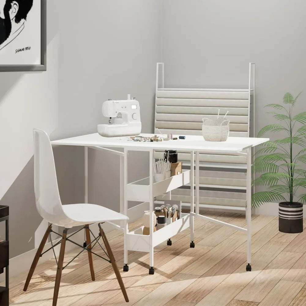 XMSJ Portable Sewing And Craft Table With Cutting Surface
