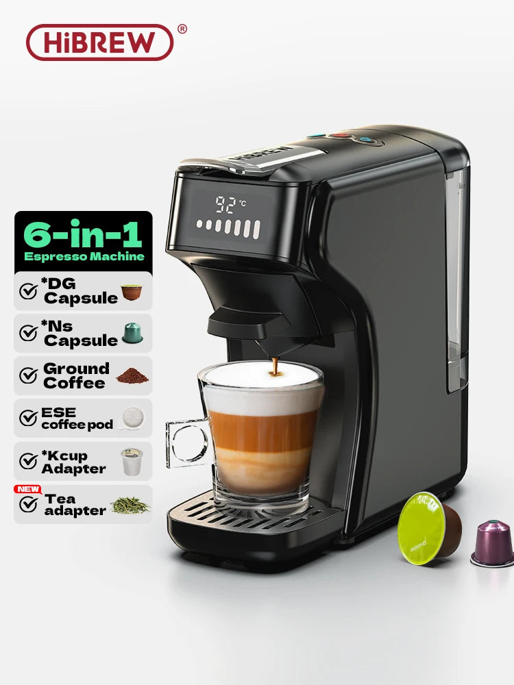 HiBREW 6 In 1 Capsule Coffee Machine Espresso Cappuccino