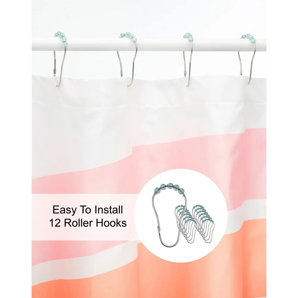 DUTRIEUX Kids Rainbow Shower Curtain Set Waterproof