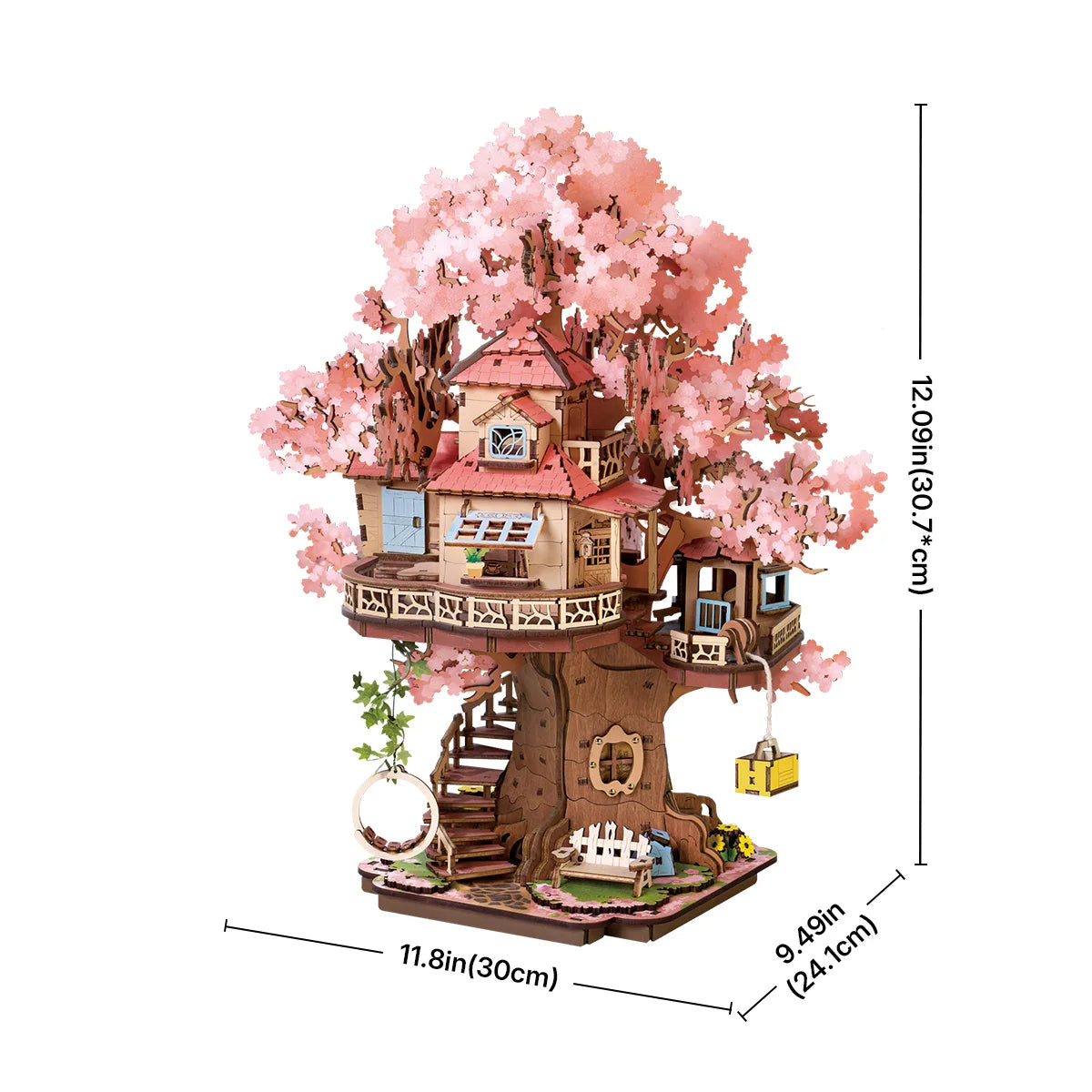 Robotime Sakura Tree House 3D Wooden Puzzle Kit For Adults