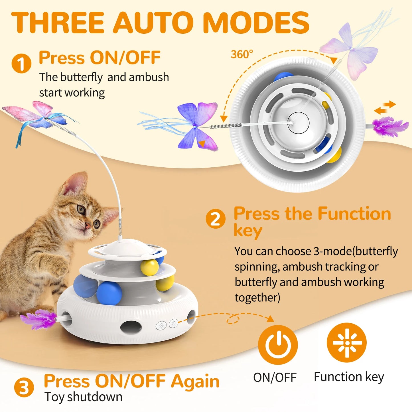 Chargeable Cat Laser Interactive USB Puzzle Toy For Cats