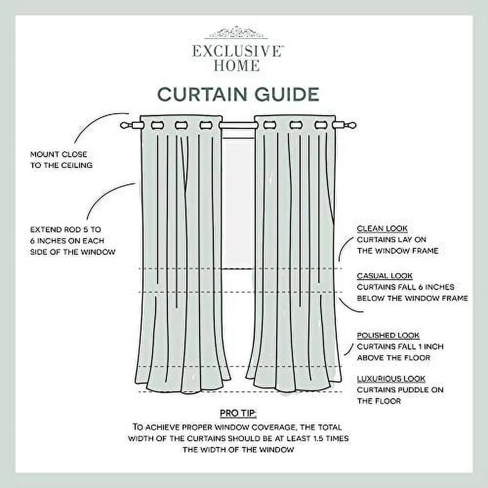 DUTRIEUX Room Darkening Blackout Curtain Grommet Panels