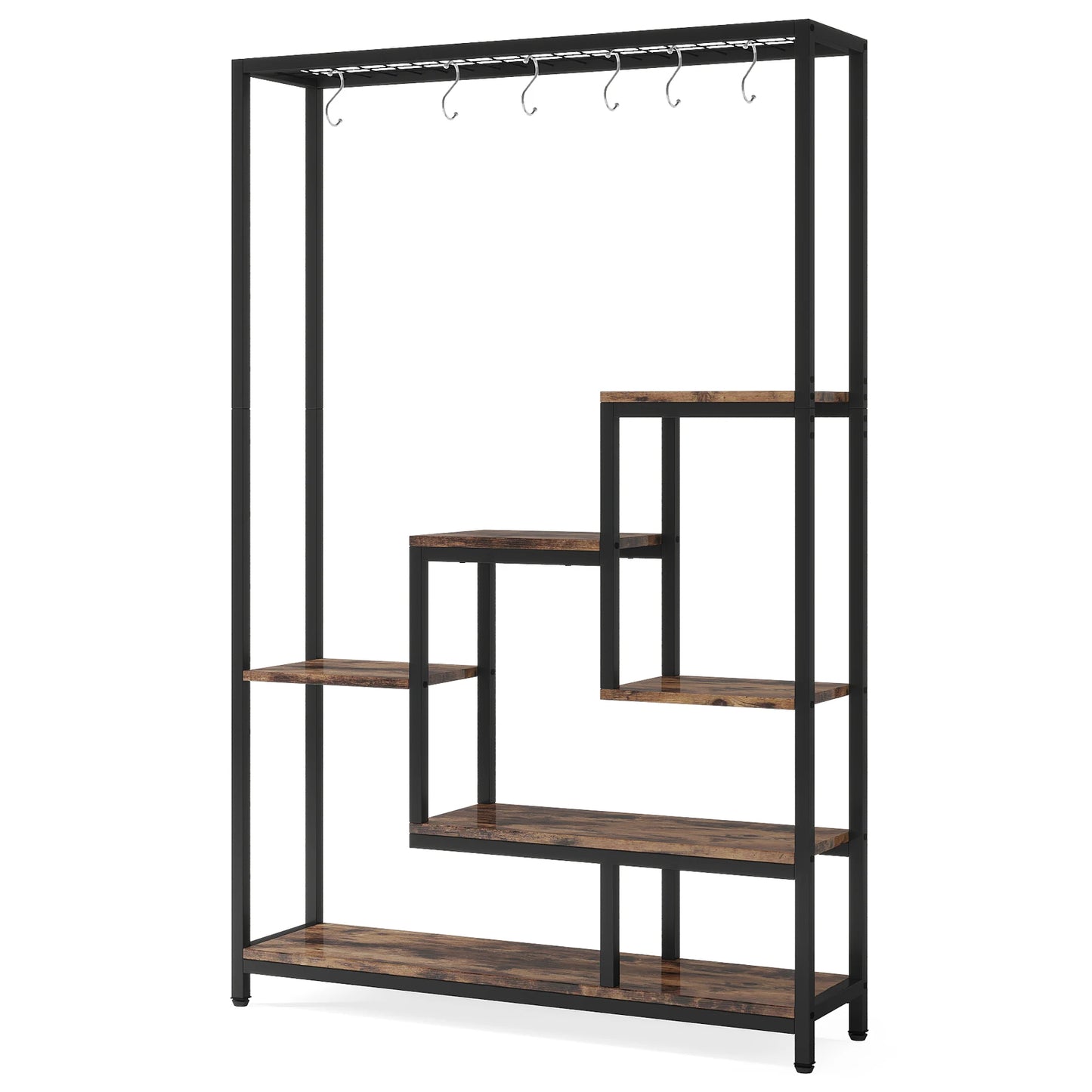 Tribesigns 5-Tier Indoor Plant Stand With Hooks
